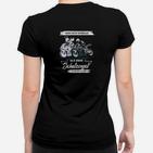Schwarz Herren-Motorradshirt mit Schutzengel-Motiv, Biker Schutz Design Frauen Tshirt