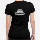 Schwarzes Herren Frauen Tshirt mit Ehefrau Witz, Lustiges Spruch-Frauen Tshirt