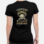 Schwarzes Klempner Frauen Tshirt mit Totenkopf, Humorvoller Spruch