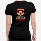 Stolzer Metzger Frauen Tshirt mit Totenkopf & Wurst, Beruf Humor Tee