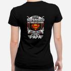 Superheld Papa Schwarzes Frauen Tshirt, Perfekt Zum Vatertag