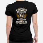 Zwilling Sternzeichen Frauen Tshirt, Spruch und Adler Motiv