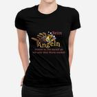 Angler Frauen Tshirt mit lustigem Spruch, Fischmotiv Wurm Wackeln