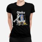 Anime-Fan Otaku Frauen Tshirt, Graphic Tee in Schwarz mit Motiv