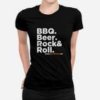 BBQ Beer Rock & Roll Herren Frauen Tshirt, Lustiges Grillparty Tee