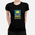 Busfahrer Retro Frauen Tshirt Sonnenuntergang & Fahrzeugdesign