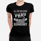 Damen Eishockey Frauen Tshirt, Ja, ich spreche fließend Eishockey