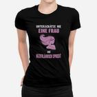 Damen Frauen Tshirt Nie Eine Niederländisch Sprechende Frau Unterschätzen, Motivierendes Design