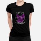 Gruppo Antiviola Grafisches Frauen Tshirt, einzigartiges Design in Schwarz