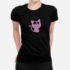 Katzen-Motiv Frauen Tshirt mit Sonnenbrille, Stylisch & Lässig