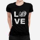 Katzenmotiv Herren Frauen Tshirt mit 'Love' Schriftzug, Schwarz
