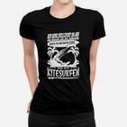 Lustiges Kitesurfen Frauen Tshirt Im Kopf beim Kitesurfen für Wassersportfans