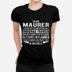 Lustiges Maurer Frauen Tshirt Ich bin Maurer: Fahrrad in Flammen, Witziges Design