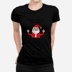 Lustiges Weihnachtsmann Grafik Frauen Tshirt, Witziges Weihnachts-Frauen Tshirt Schwarz