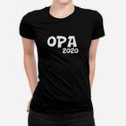 Opa 2020 Schwarzes Frauen Tshirt mit weißer Schrift, Cooles Geschenk für Großväter