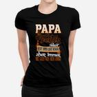 Papa und Tochter Herz an Herz Frauen Tshirt, Motiv mit Spruch