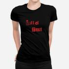 Schwarzes Frauen Tshirt Hollywood Rote Schrift, Urban Style Tee