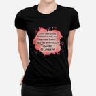 Schwarzes Frauen Tshirt mit Wertvoller Tinker-Glitzer, Lustiges Spruch-Frauen Tshirt