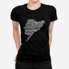 Schwarzes Herren-Frauen Tshirt mit Bergbau-Wordcloud Design, Minenarbeiter Motiv