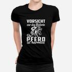 Vorsicht Vor Dem Reiterin Pferd Harmlos Frauen T-Shirt