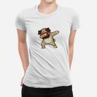 Dabbing Pug Frauen Tshirt, Lustiges Hundemotiv für Pug Fans