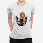 Lustiges 3D-Pudel-Durchbruch Frauen Tshirt, Kreatives Design für Hundefans