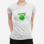 Lustiges Comic Virus Frauen Tshirt Leck mich, Unisex Weiß