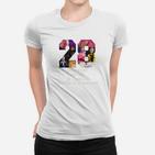 Personalisiertes Geburtstags-Frauen Tshirt mit Collage & Feiermotiv, Unikat Design