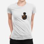 Rottweiler-Welpen Taschenmotiv Unisex Frauen Tshirt, Tierliebhaber Design