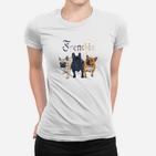 Verspielte Bulldoggen Grafik Frauen Tshirt, Frenchie Fan Liebe