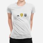 Weißes Herren Frauen Tshirt mit Wappen & Ikonen-Design, Minimalistisch