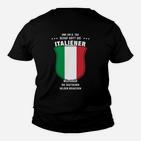 8. Tag Gott schuf Italiener Kinder Tshirt mit Flagge, Humor für Deutsche