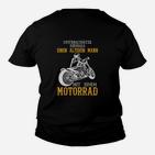Älterer Mann Auf Seinem Motorrad Kinder T-Shirt