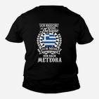 Meteora Griechenland Kinder Tshirt Ich brauche keine Therapie, Flaggen-Design