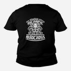 Motocross-Therapie Schwarzes Kinder Tshirt, Lustiger Spruch & Design