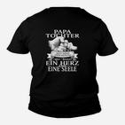 Papa-Tochter Herz & Seele Verbundenheit Kinder Tshirt, Einzigartiges Design