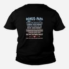 Personalisiertes Bonus-Papa Kinder Tshirt mit Botschaft, Herzdesign