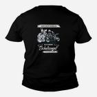 Schwarz Herren-Motorradshirt mit Schutzengel-Motiv, Biker Schutz Design Kinder Tshirt