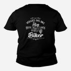 Schwarzes Biker-Kinder Tshirt Vergiss das Bike, reite den Biker, Motorrad Design