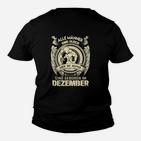 Schwarzes Kinder Tshirt Herren, Geburtsmonat Dezember Slogan