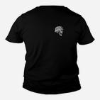 Schwarzes Kinder Tshirt mit Schachmuster-Logo, Mode für Schachliebhaber