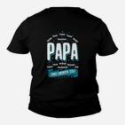 Schwarzes Vatertags-Kinder Tshirt PAPA - und immer da! für Väter