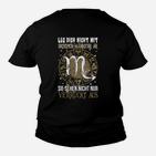 Scorpion Sternzeichen Kinder Tshirt mit einfarbigem Motiv, Astrologie Tee