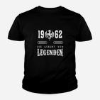 1962 Die Geburt von Legenden Kinder Tshirt, Schwarzes Retro Kinder Tshirt