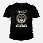 1967 Geburt von Legenden Kinder Tshirt für Herren, Totenkopf & Pilotenhelm Design
