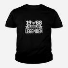 1968 Die Geburt von Legenden Schwarzes Kinder Tshirt, Retro Design Tee