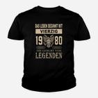 1980 Die Geburt Von Legenden Kinder T-Shirt