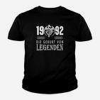 1992 Die Geburt von Legenden Schwarzes Kinder Tshirt, Jahrgang Geburtstagsshirt