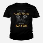 Alte Männer mit Katzen Spruch Kinder Tshirt, Humorvolles Herrenshirt