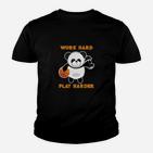 Arbeit Hart Spielen Hart Basketball Panda Kinder T-Shirt